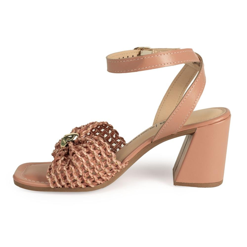 Sandália Dakota de Salto Bloco Feminina Y9803 Rosa 4