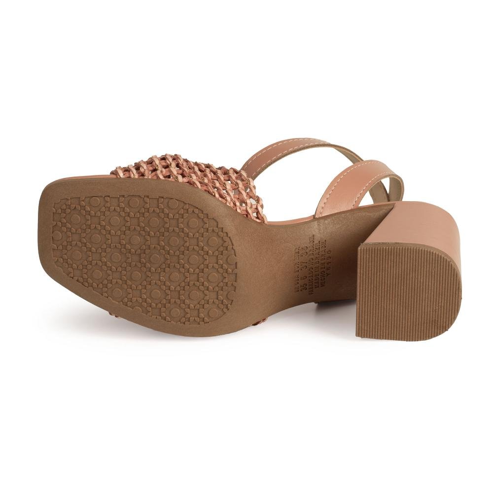 Sandália Dakota de Salto Bloco Feminina Y9803 Rosa 5