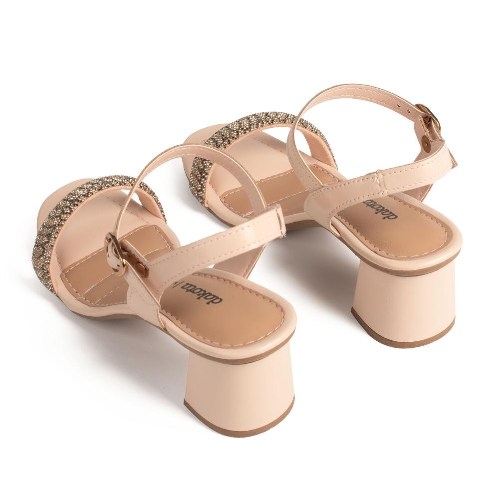 Sandália Dakota de Salto Bloco Feminina Y9741 Bege 6