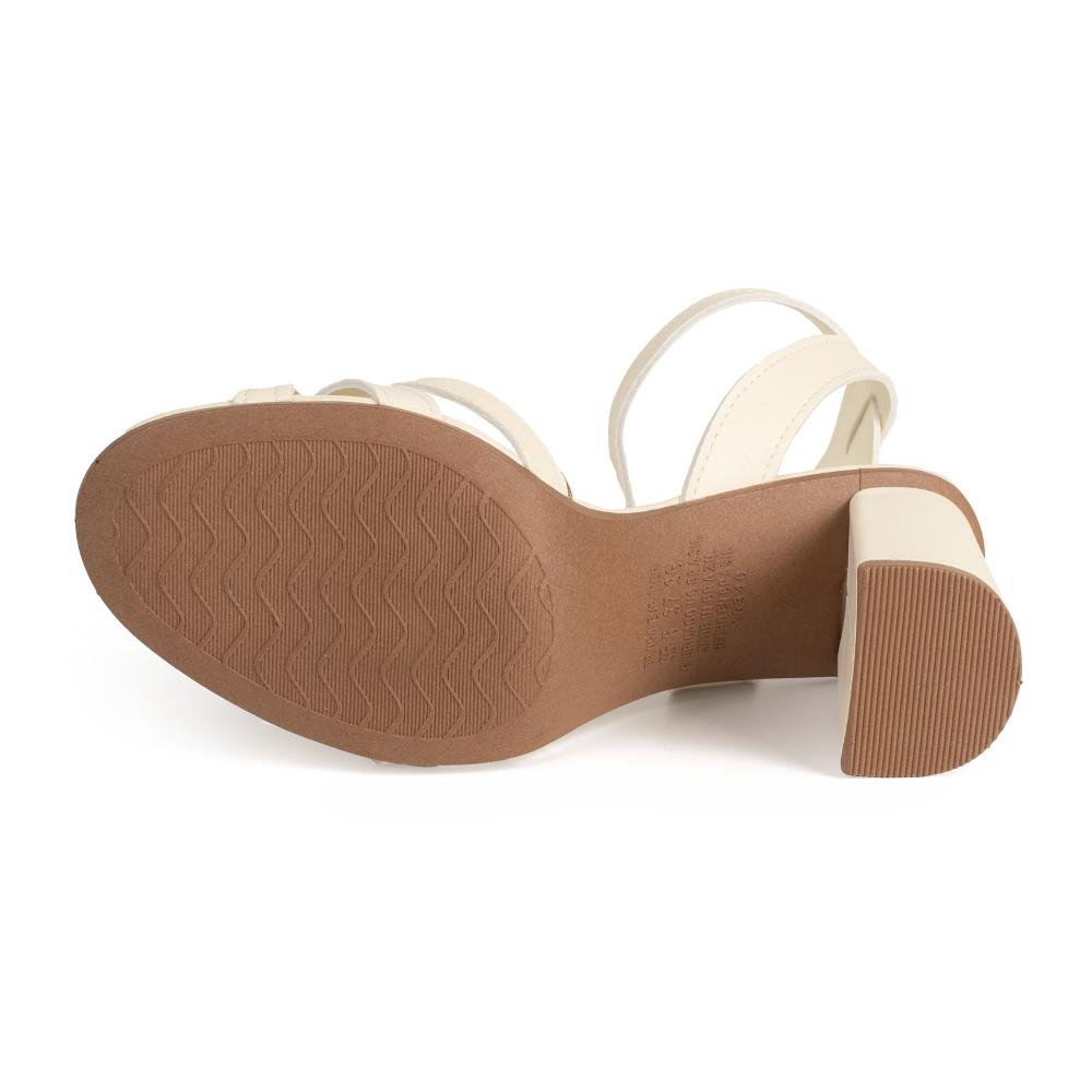 Sandália Dakota de Salto Bloco Feminina Y9781 Branco 5