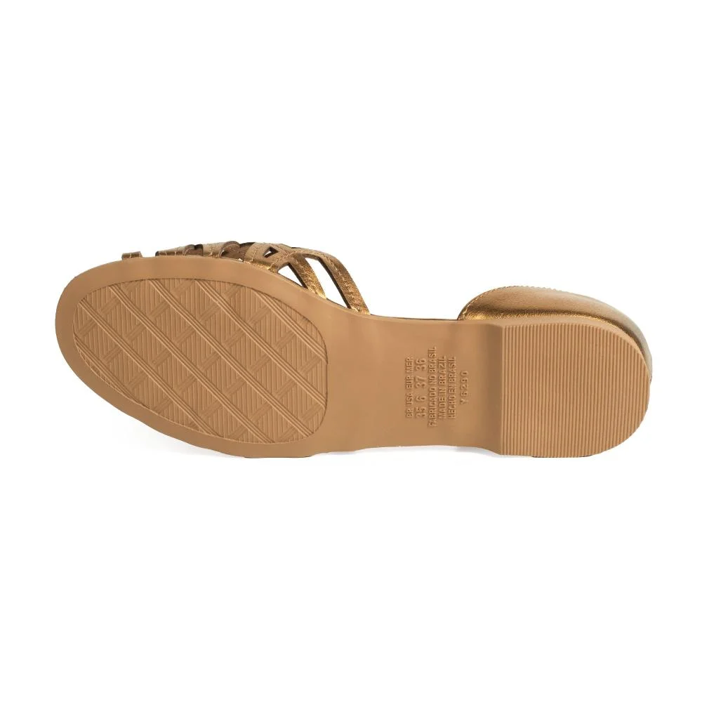 Sandália Dakota Rasteira Feminina Y9722 Dourado 5