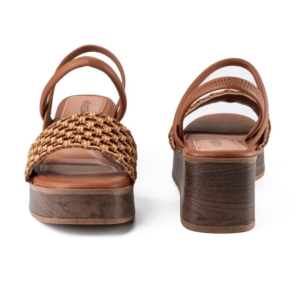 Sandália Mississipi Anabela Feminina MF494 Caramelo 6