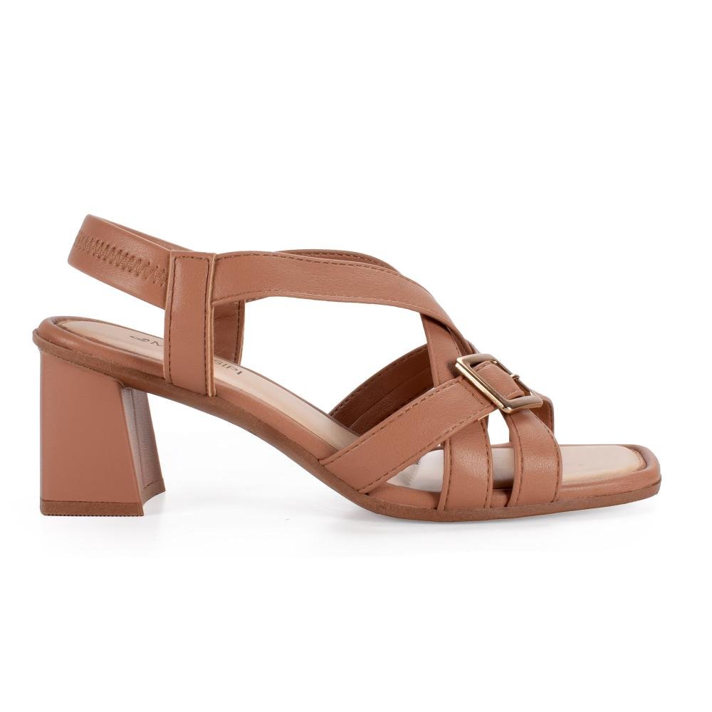 Sandália Mississipi de Salto Bloco Feminina MF232 Castanho 3