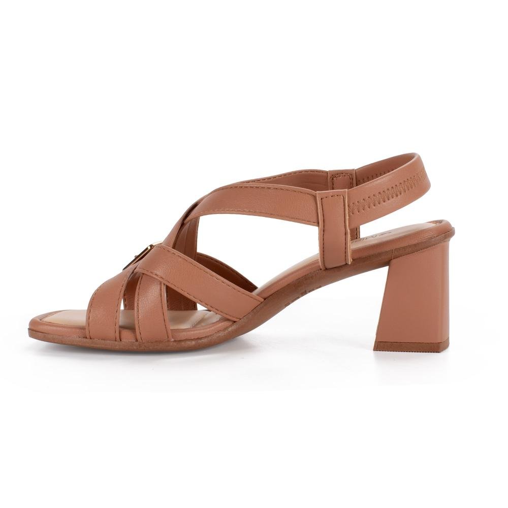 Sandália Mississipi de Salto Bloco Feminina MF232 Castanho 4