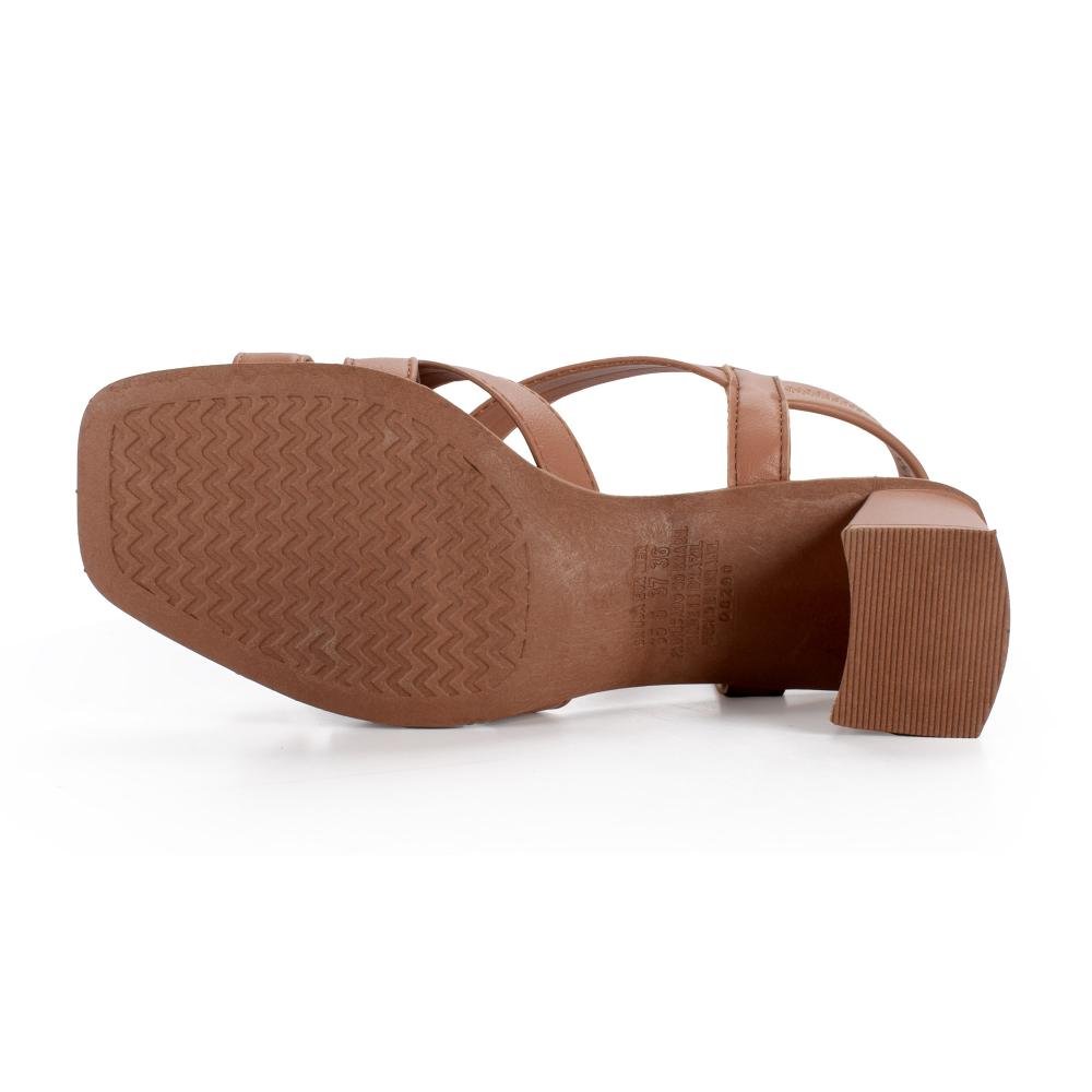 Sandália Mississipi de Salto Bloco Feminina MF232 Castanho 5