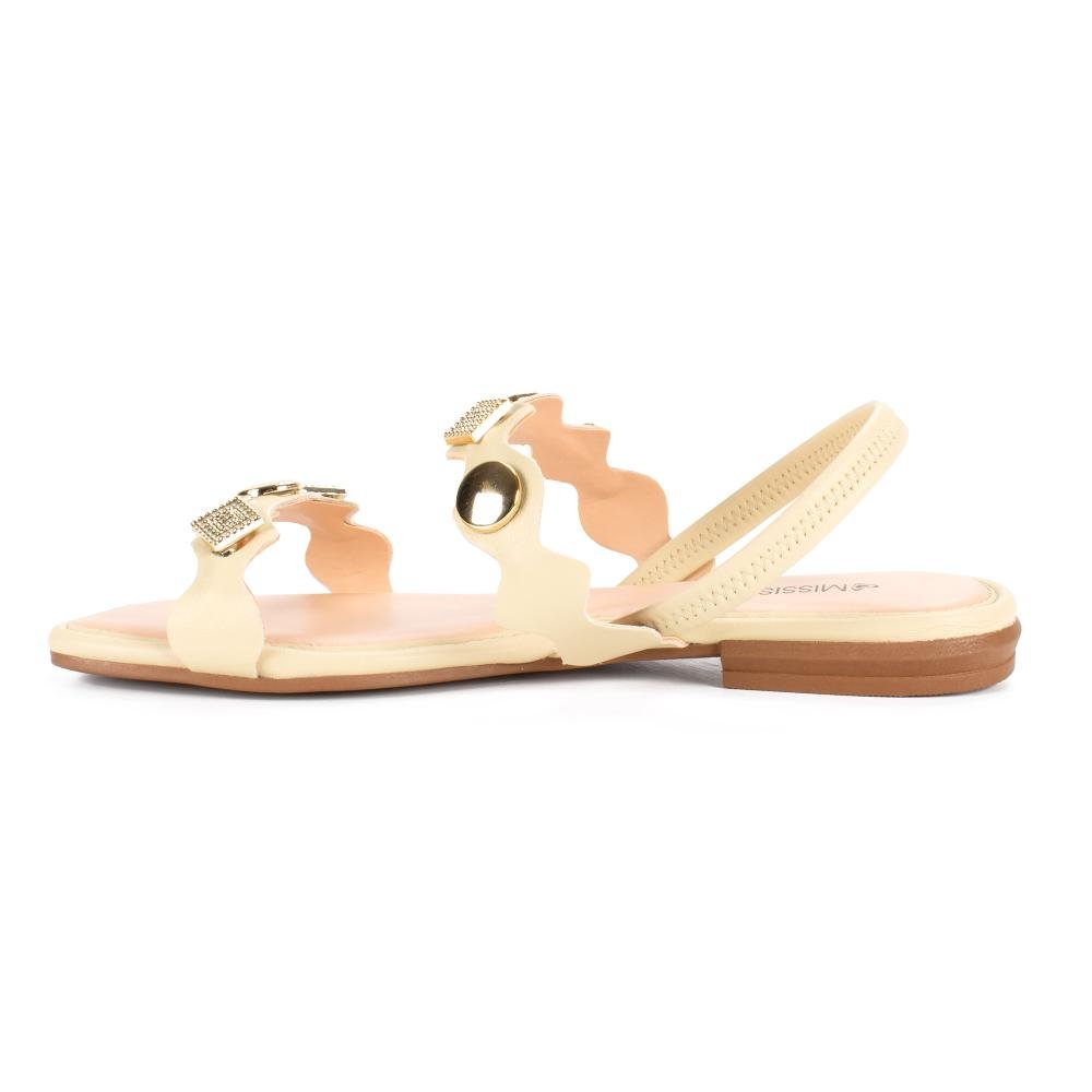 Sandália Mississipi Rasteira Feminina MF091 Bege 4