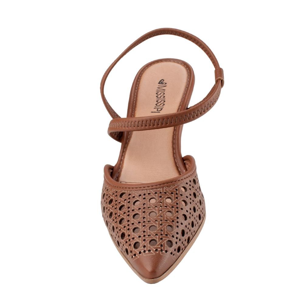 Scarpin Mississipi de Salto Alto Feminino MF901 Marrom 6