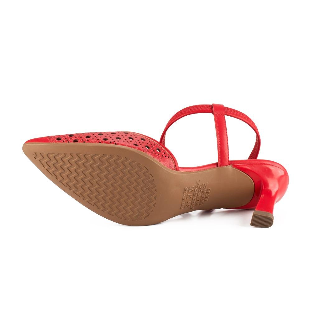 Scarpin Mississipi de Salto Alto Feminino MF901 Vermelho 5