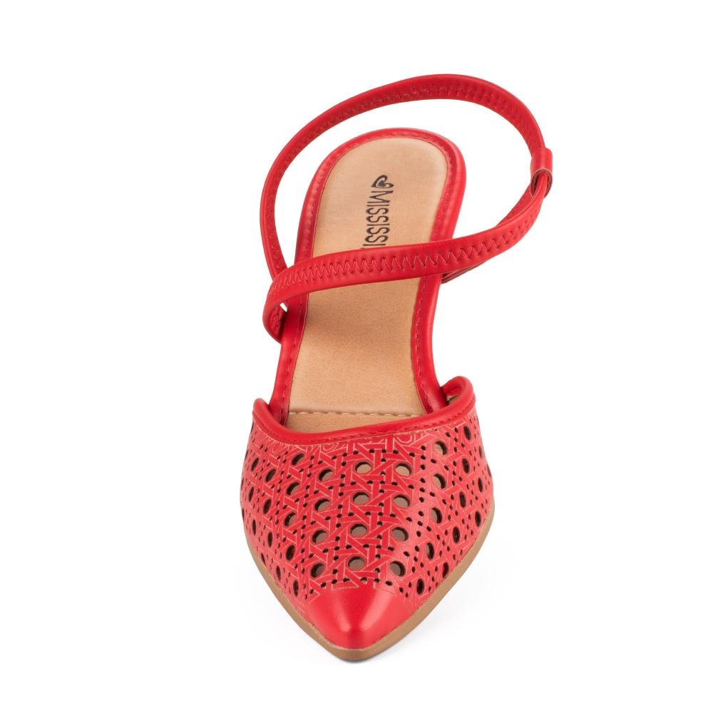 Scarpin Mississipi de Salto Alto Feminino MF901 Vermelho 6
