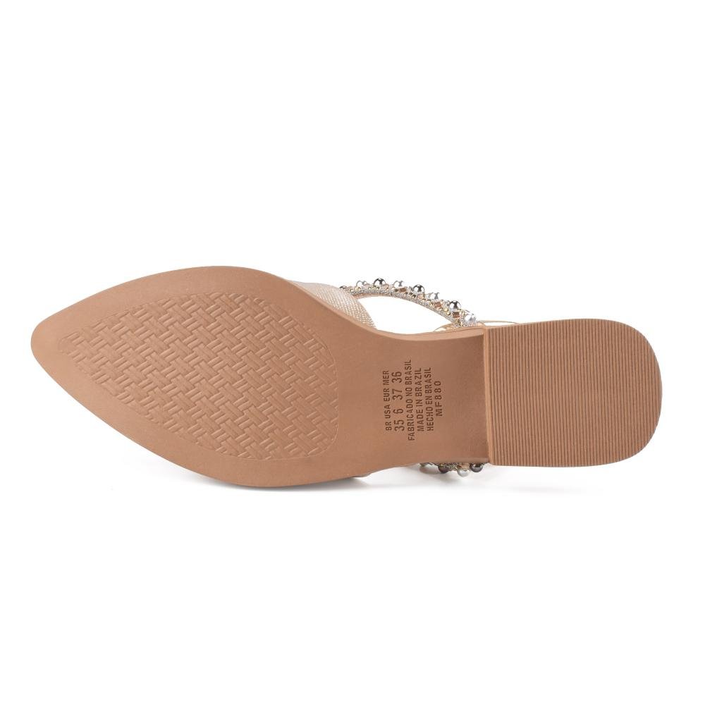Sapatilha Mississipi Slingback Metalizada Feminino MF882 Dourado 5