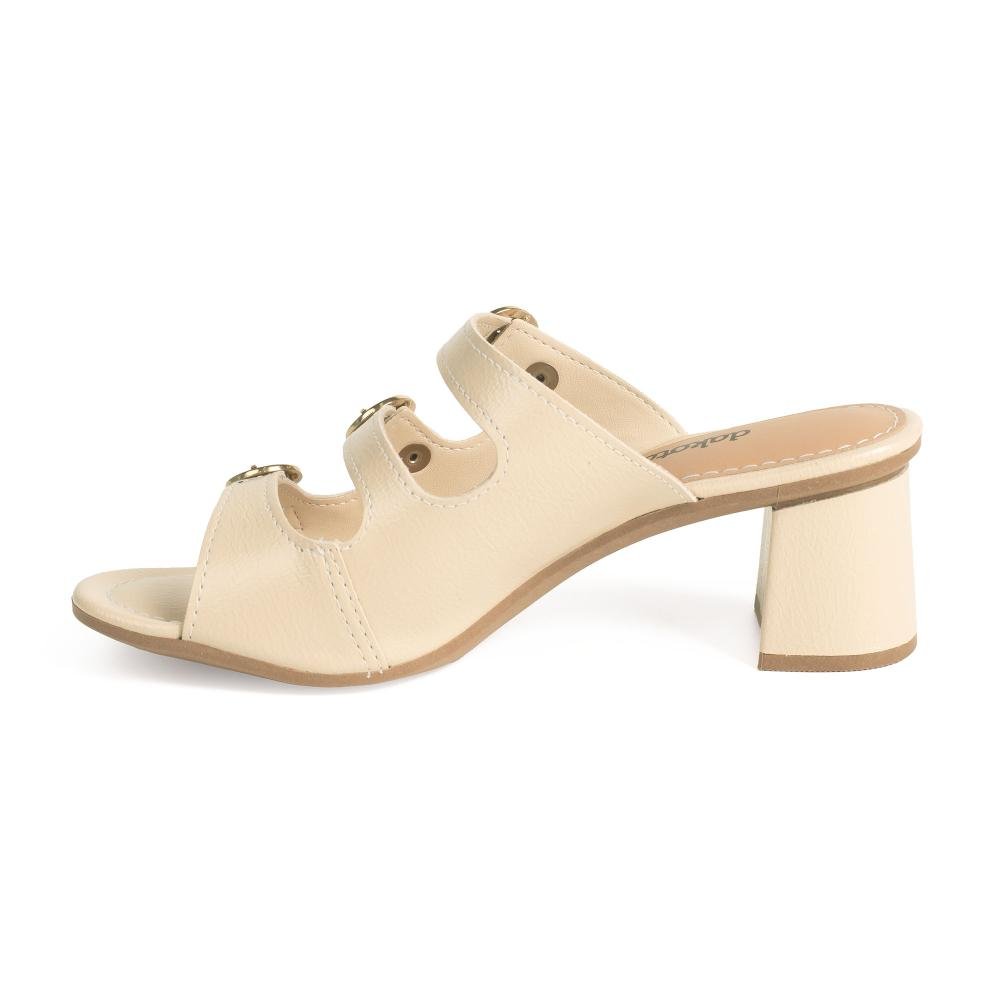 Tamanco Dakota de Salto Bloco Feminina Y9742 Bege 4