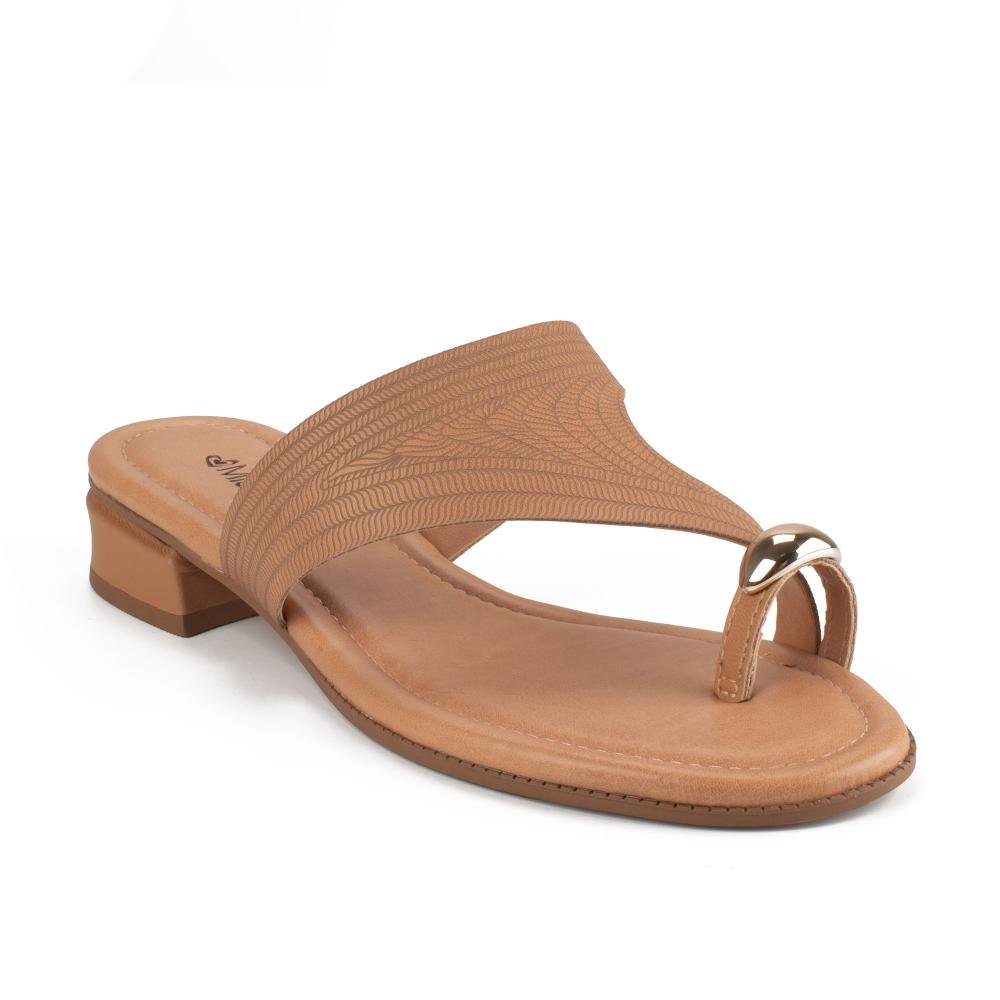 Tamanco Mississipi de Salto Baixo Feminina MF201 Caramelo 1