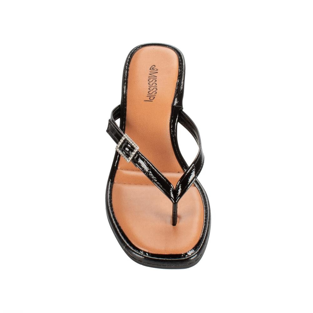 Tamanco Mississipi de Salto Bloco Feminina MF104 Preto 6