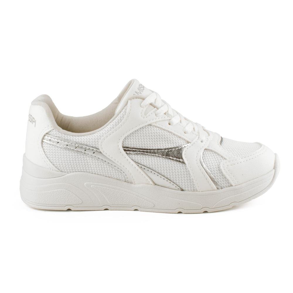 Tênis Mississipi Jogging Feminino MF591 Branco 3