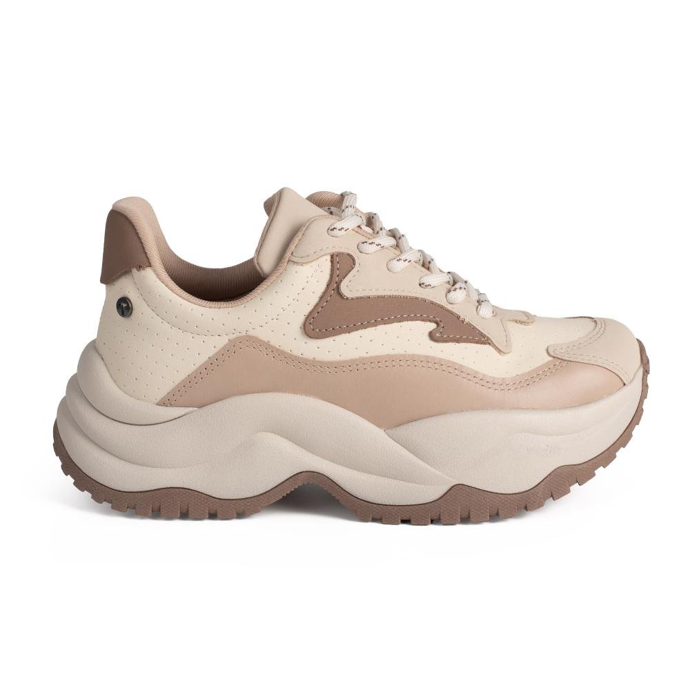 Dad Sneaker Tanara Feminino T9132 Bege/Marrom 3