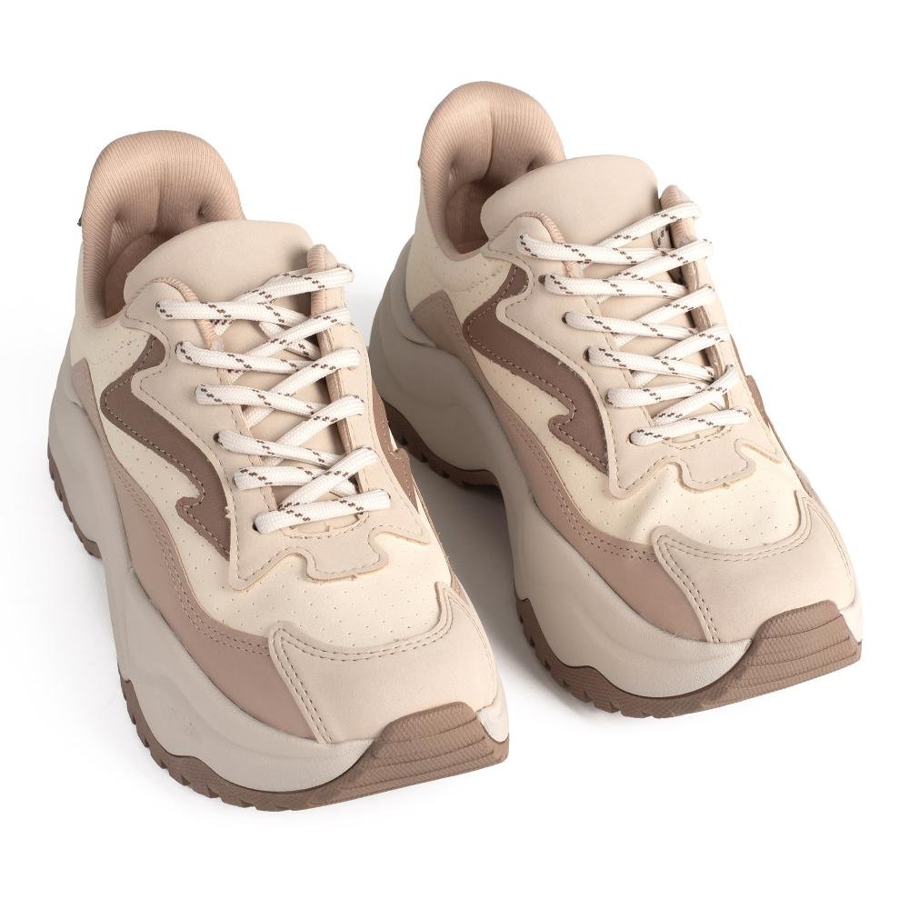 Dad Sneaker Tanara Feminino T9132 Bege/Marrom 5