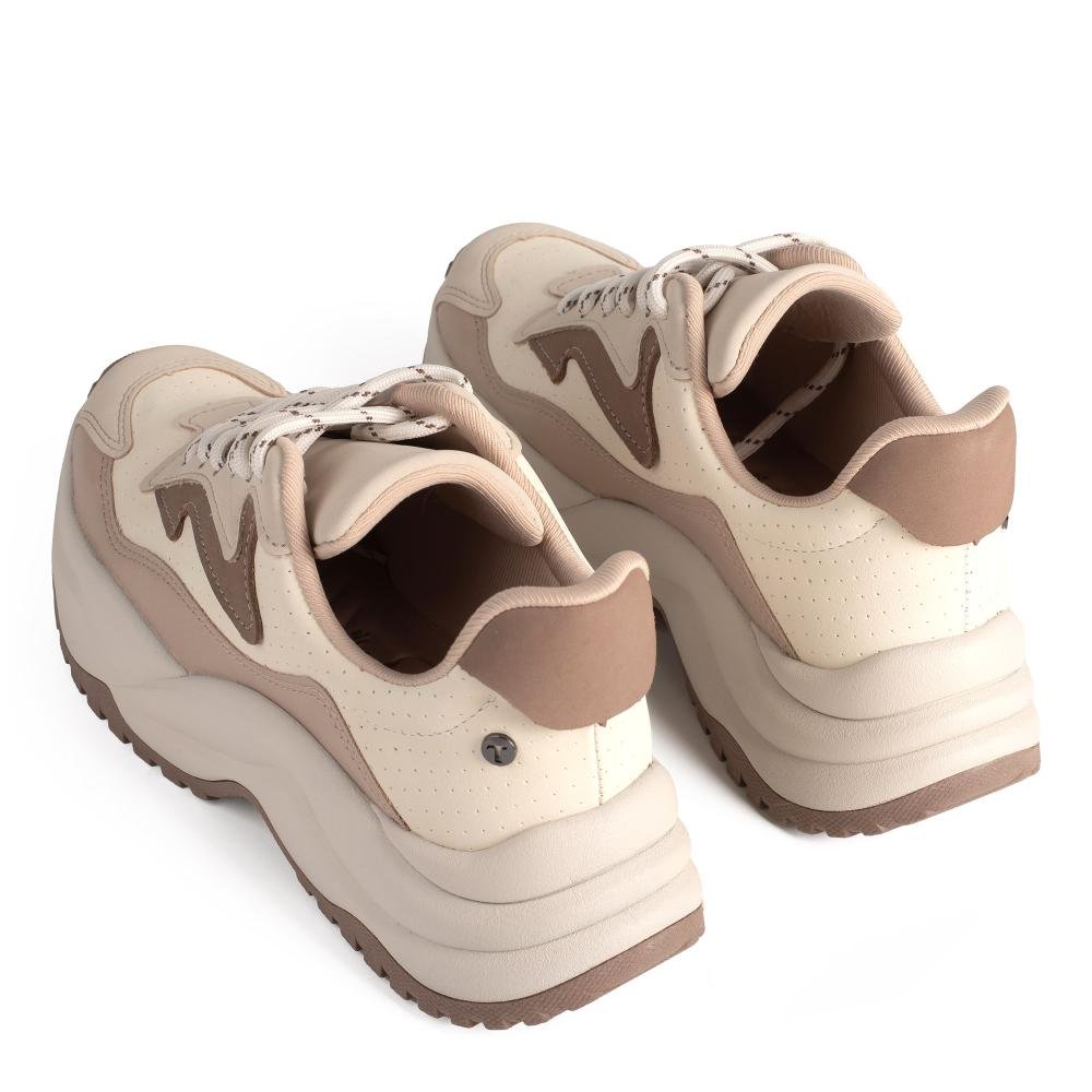 Dad Sneaker Tanara Feminino T9132 Bege/Marrom 6