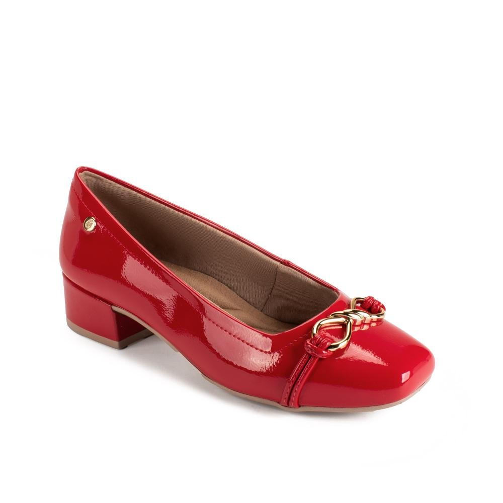Scarpin Campesí de Salto Bloco Feminino CP705 Vermelho 3