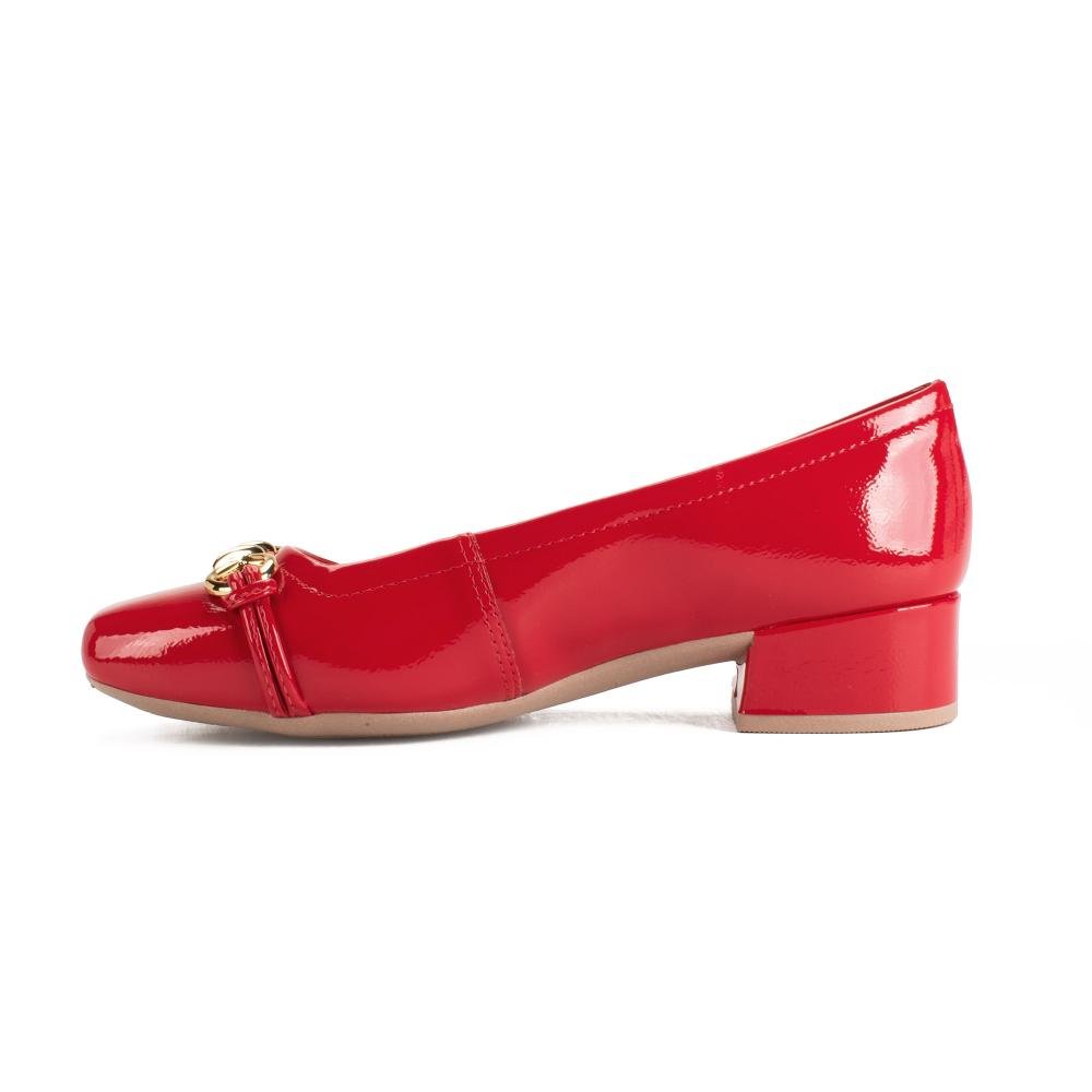 Scarpin Campesí de Salto Bloco Feminino CP705 Vermelho 4