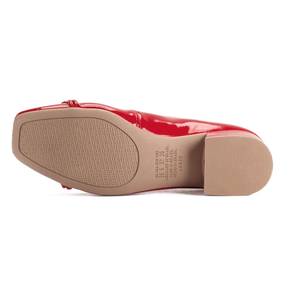 Scarpin Campesí de Salto Bloco Feminino CP705 Vermelho 5