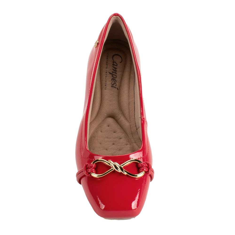Scarpin Campesí de Salto Bloco Feminino CP705 Vermelho 6