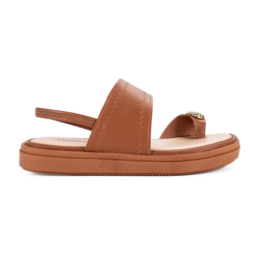 Sandália Mississipi Flatform Feminina MF431 Caramelo 3