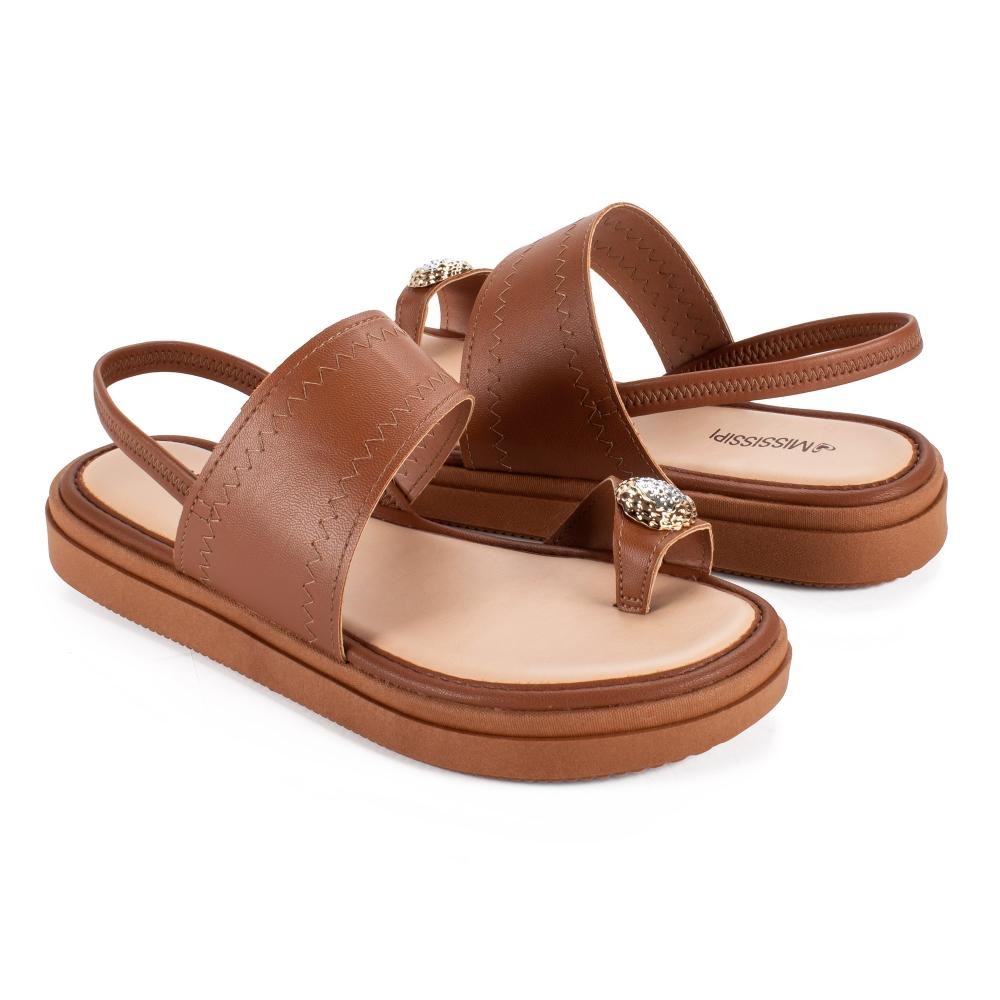 Sandália Mississipi Flatform Feminina MF431 Caramelo 6