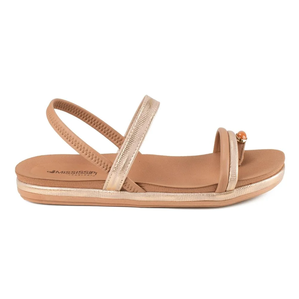 Sandália Mississipi Flatform Feminina MF452 Marrom Claro 3