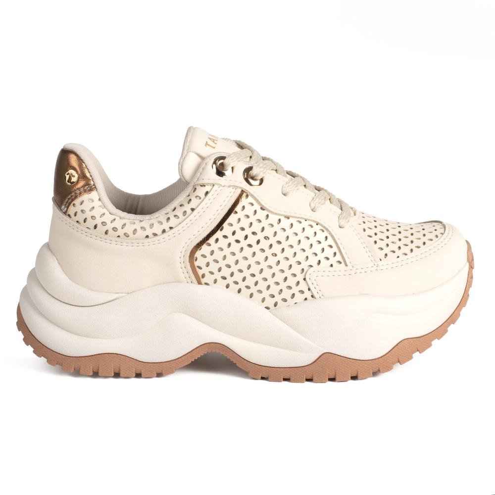 Dad Sneaker Tanara Feminino T9133 Bege Claro 1