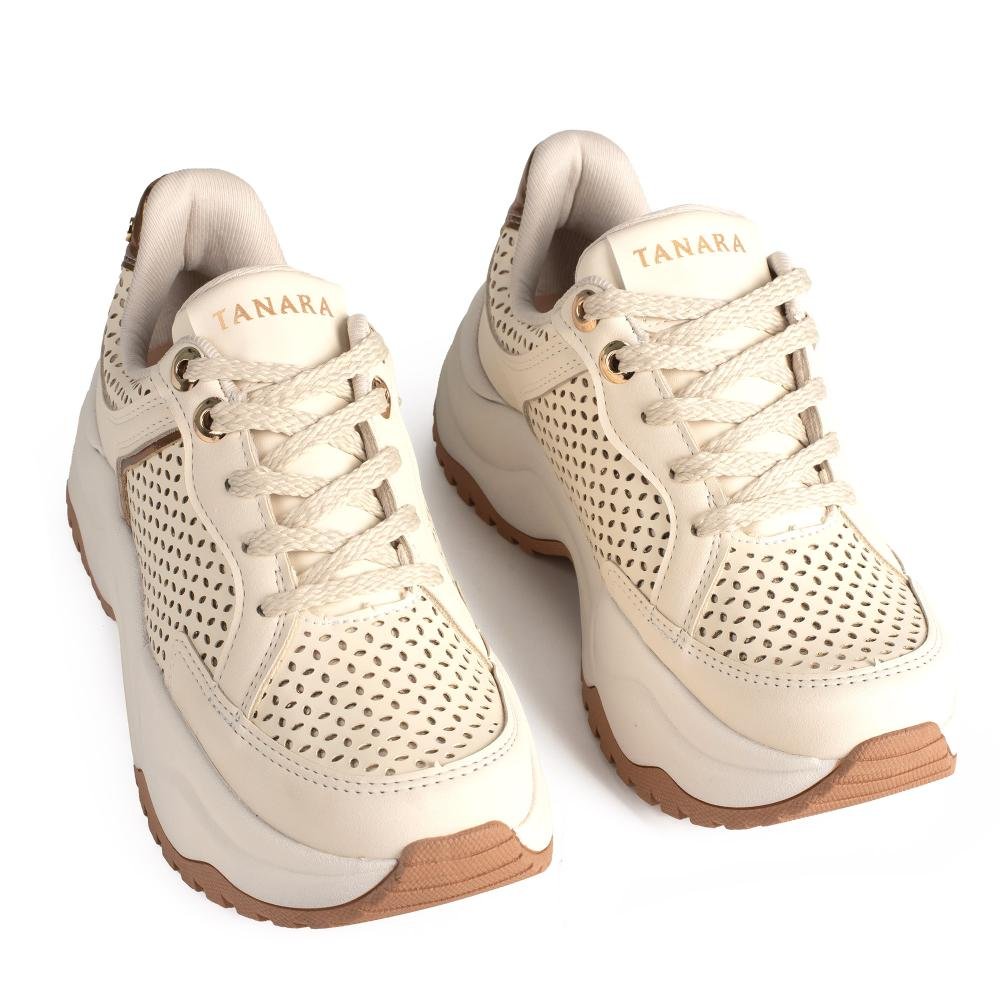 Dad Sneaker Tanara Feminino T9133 Bege Claro 4