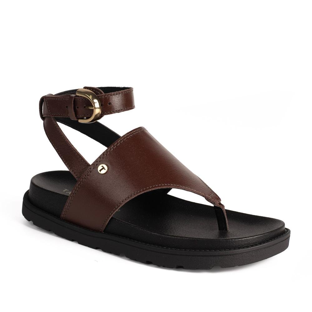 Sandália Tanara Flatform Em Couro Feminina T9212