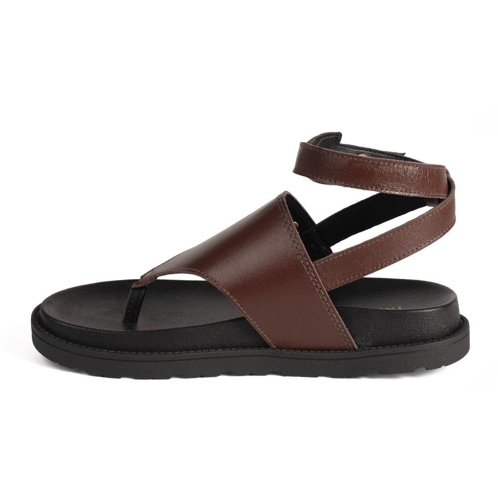 Sandália Tanara Flatform Em Couro Feminina T9212 Marrom 4