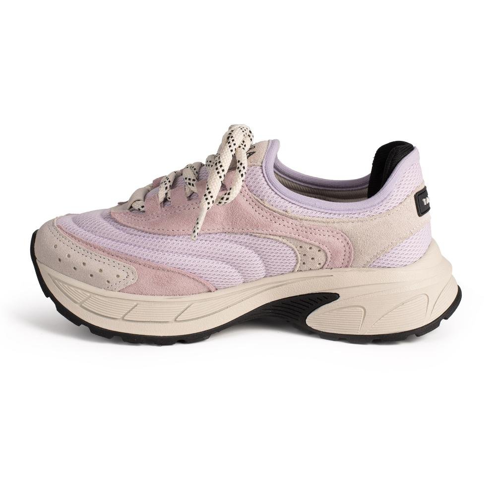 Dad Sneaker Tanara Em Couro Feminino T9361 Lilás/Rosa 4