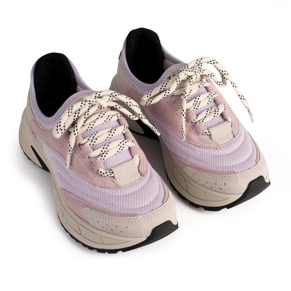 Dad Sneaker Tanara Em Couro Feminino T9361 Lilás/Rosa 6