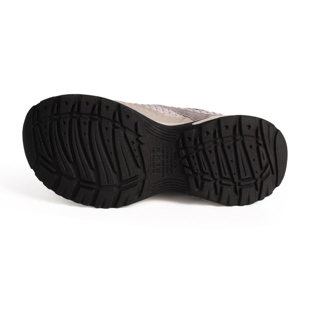 Dad Sneaker Tanara Em Couro Feminino T9362 Cinza 5