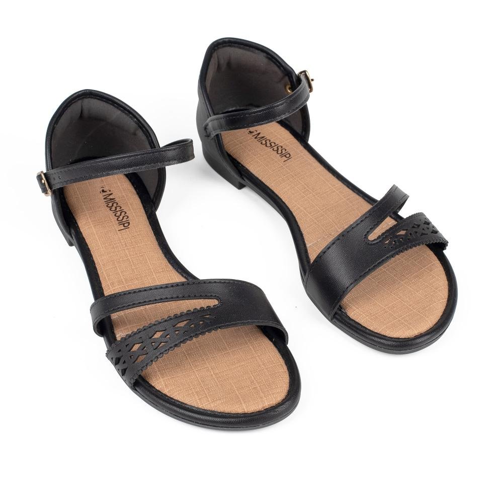 Sandália Mississipi Rasteira Feminina MF972 Preto 5