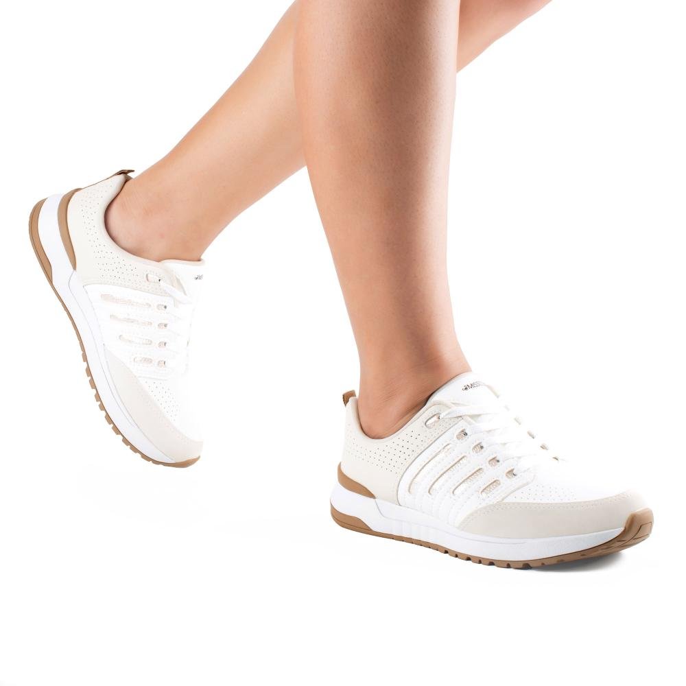 Tênis Mississipi Casual Feminino ME951 Bege/Branco 2