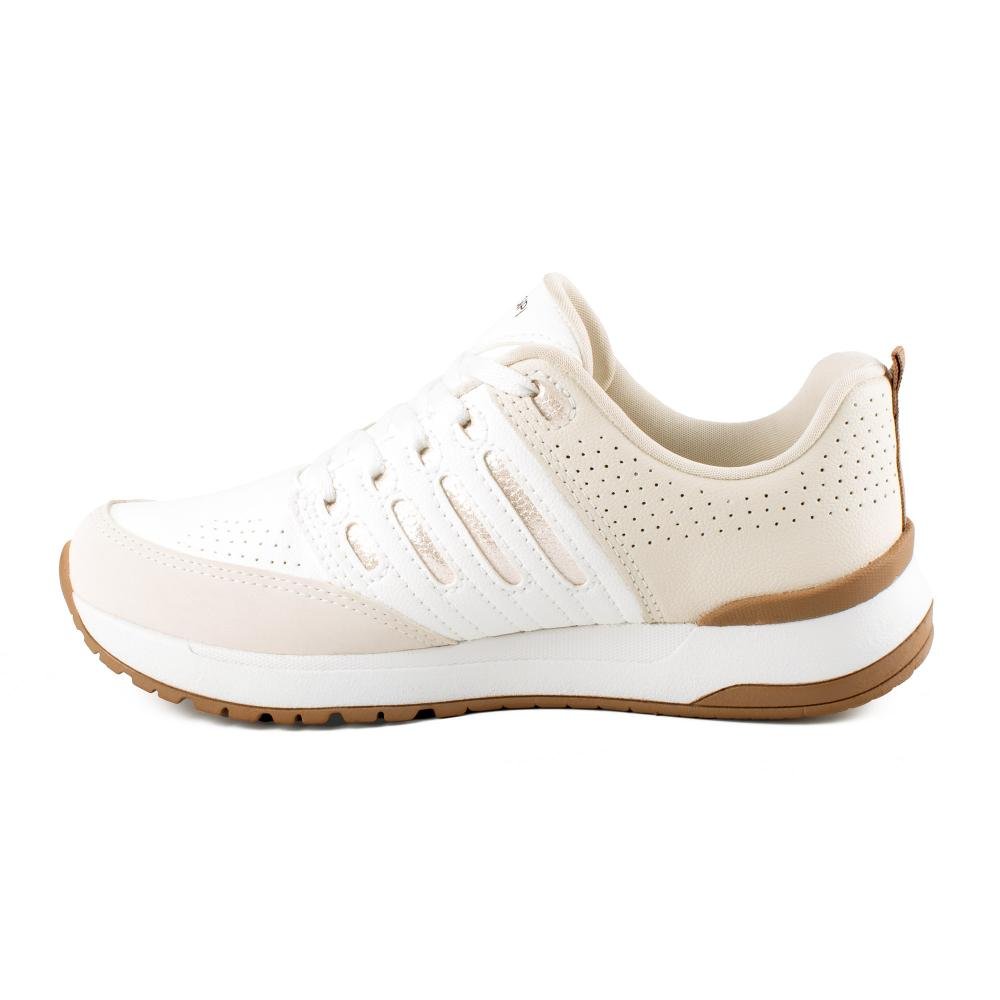 Tênis Mississipi Casual Feminino ME951 Bege/Branco 4