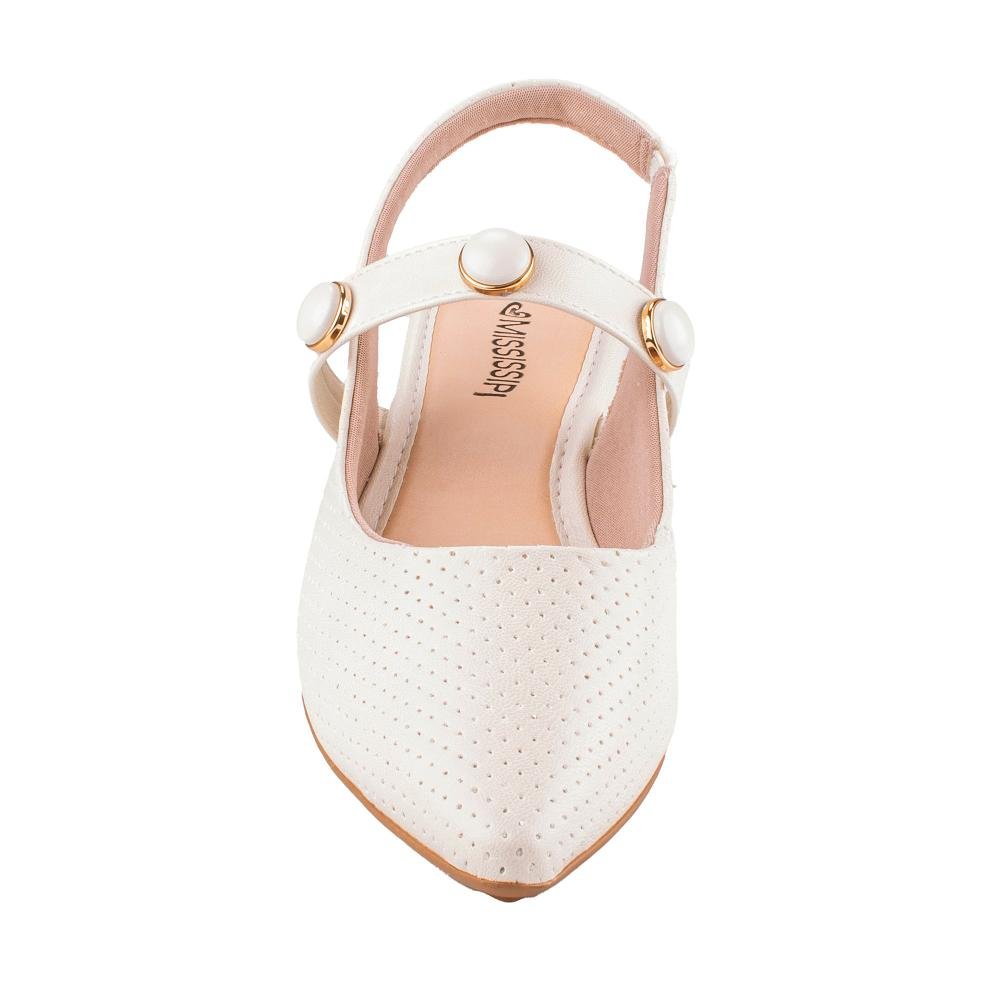 Sapato Mississipi de Salto Baixo Feminino MB557 Bege 5