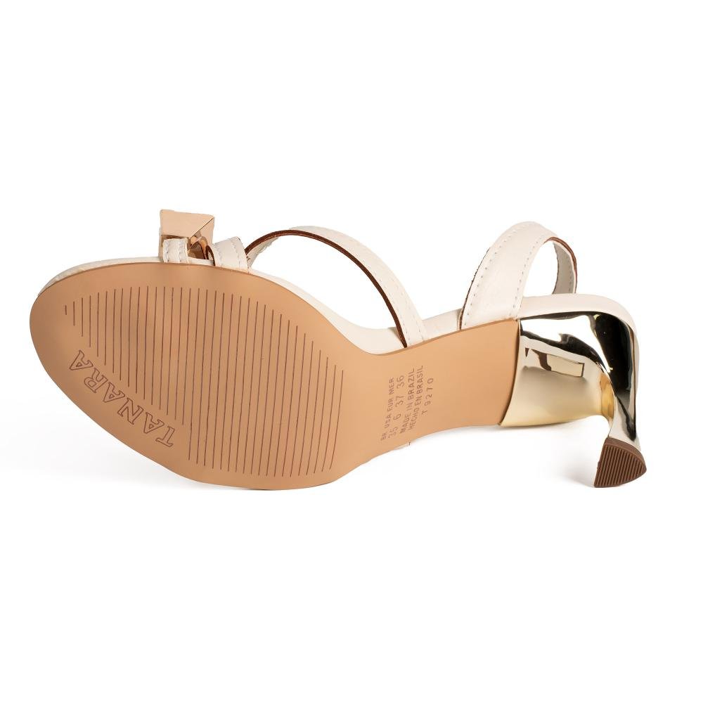 Sandália Tanara de Salto Alto Feminina T9271 Off White 5