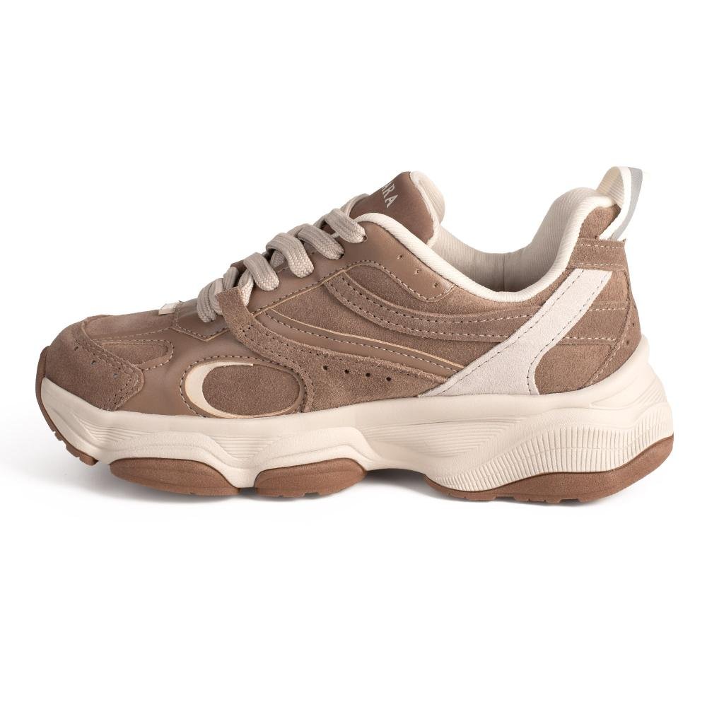 Dad Sneaker Tanara Em Couro Feminino T9371 Marrom 4