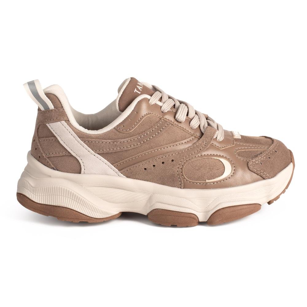 Dad Sneaker Tanara Em Couro Feminino T9371 Marrom 3