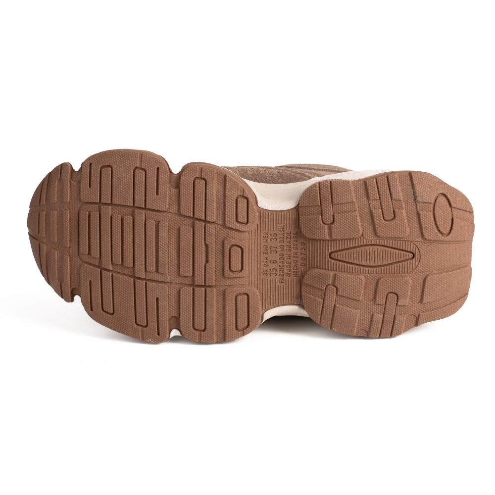 Dad Sneaker Tanara Em Couro Feminino T9371 Marrom 5