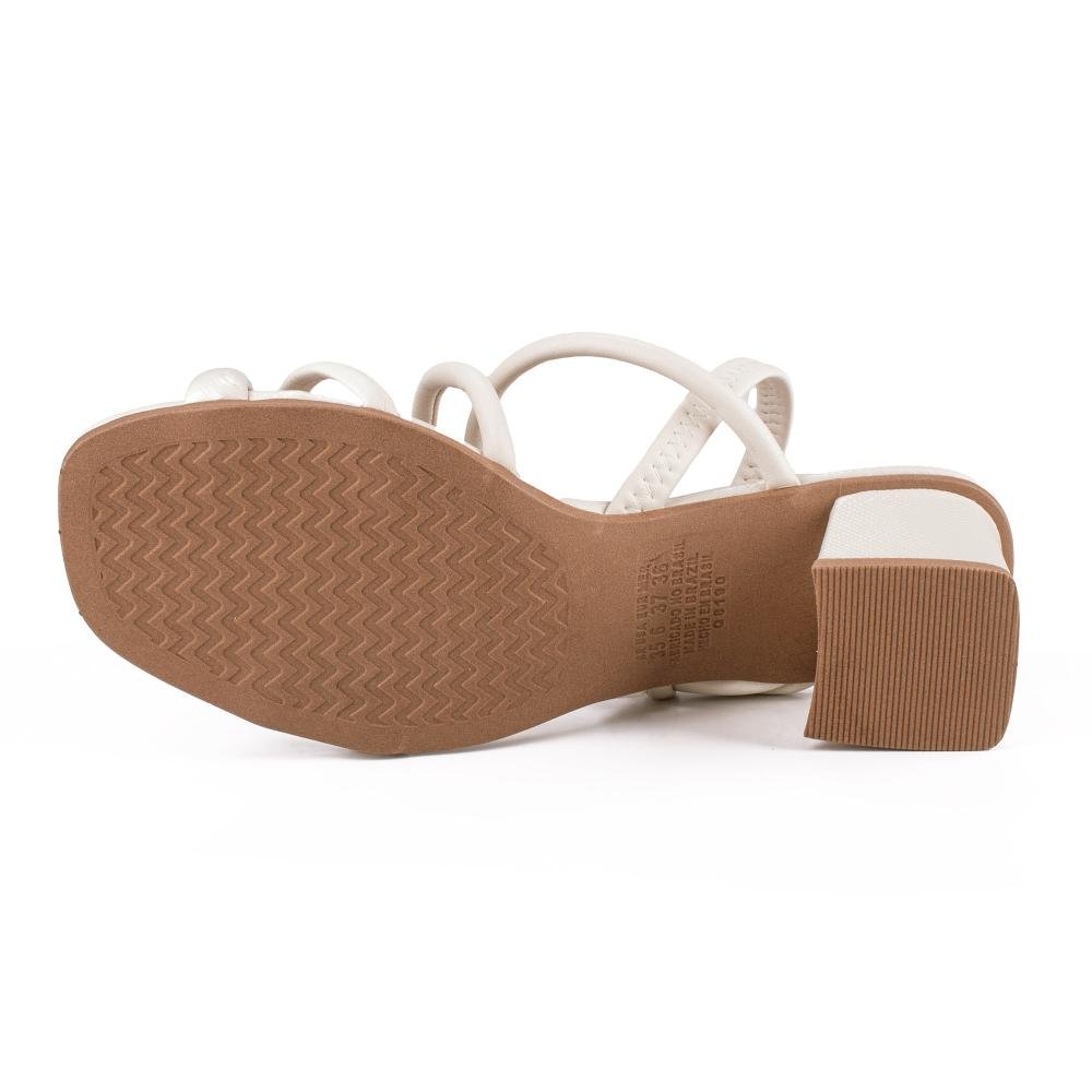 Sandália Mississipi de Salto Bloco Feminina MF263 Branco 5