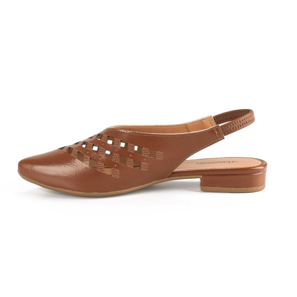 Sapato Mississipi de Salto Baixo Feminino MF552 Caramelo 4