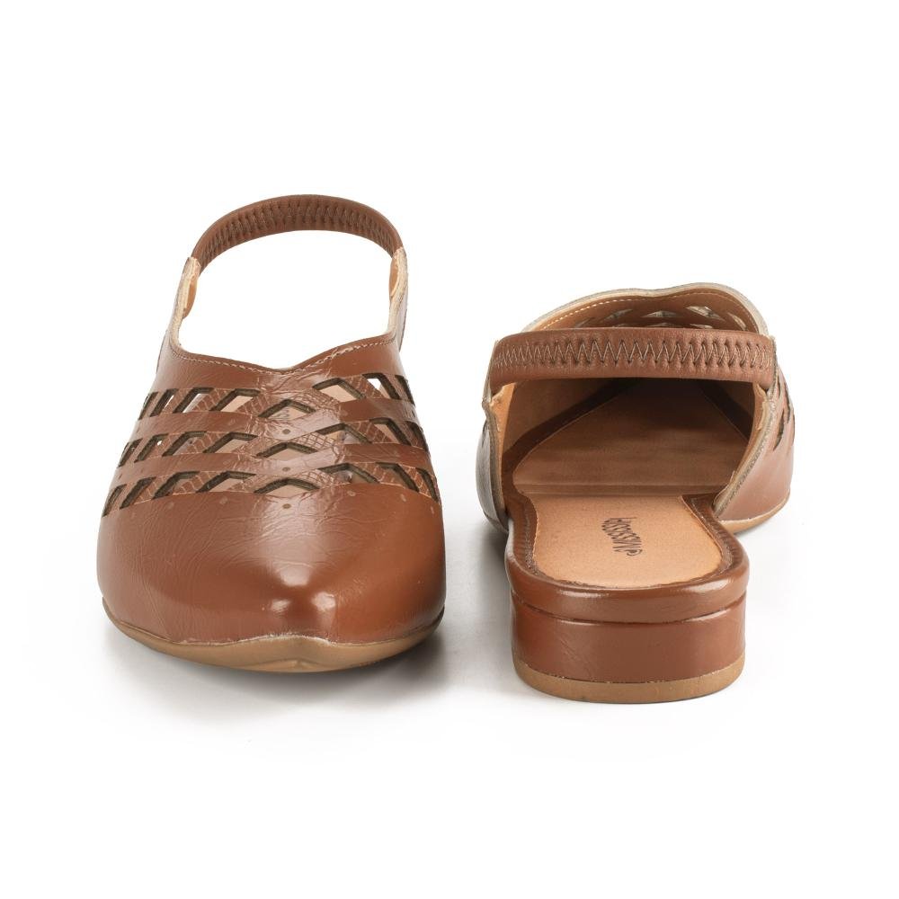 Sapato Mississipi de Salto Baixo Feminino MF552 Caramelo 6