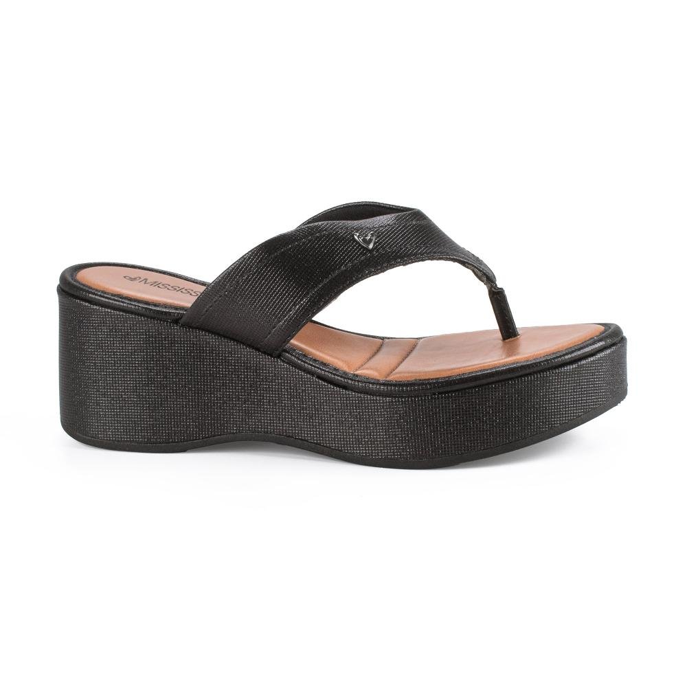 Tamanco Mississipi Anabela Feminina MF503 Preto 3