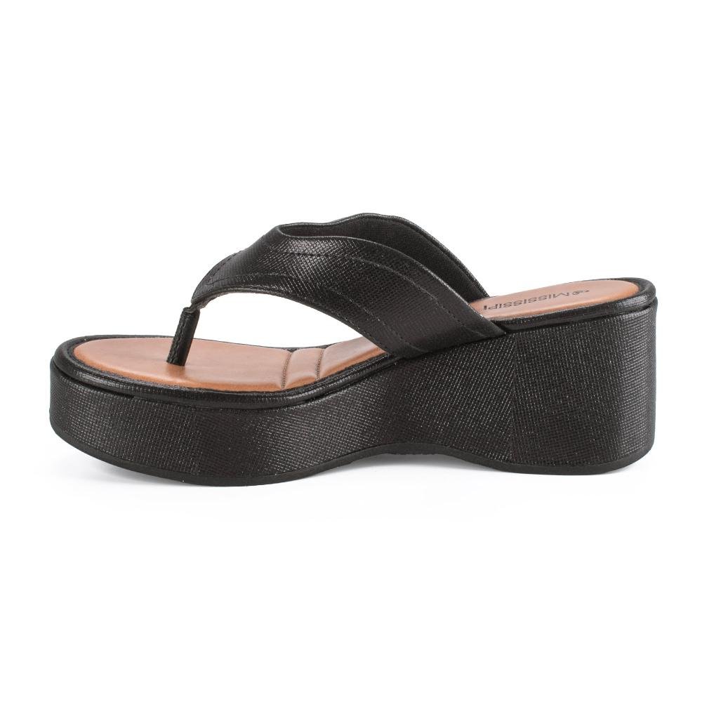 Tamanco Mississipi Anabela Feminina MF503 Preto 5