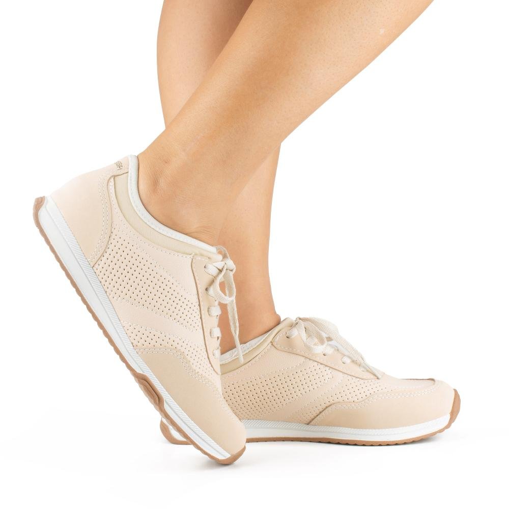 Tênis Mississipi Jogging Feminino MF582 Bege 2