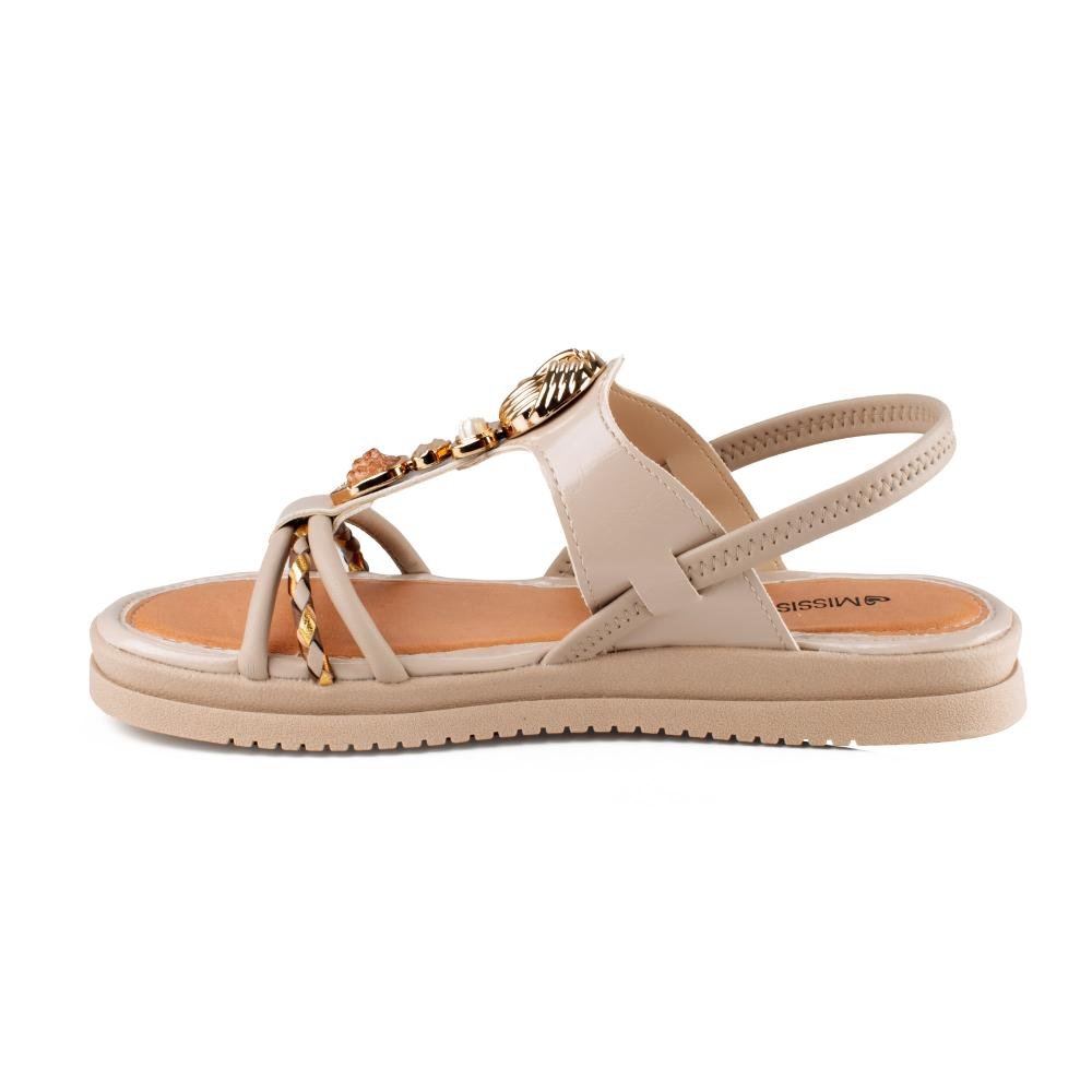 Sandália Mississipi Flatform Feminina J0221 Bege 4
